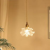 Lampadario a Sospensione a Fiore in Oro Elegante