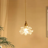 Lampadario a Sospensione a Fiore in Oro Elegante