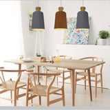 Lampadario Moderno Legno Nordico Cilindrico