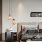 Lampada a Sospensione Design in Vetro Geometrico Grigio LED