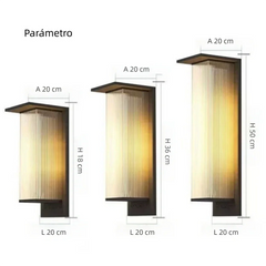 Applique da Esterno a Rettangolare LED Nero Moderno