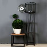 Lampada da Terra Industrial Metallo Nero