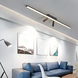 Plafoniera Moderna LED Regolabile in Metallo Nero per Soggiorno