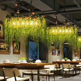 Lampadario Stile Rustico Vintage con Lume in Ferro Rosa