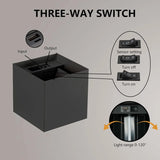 Applique Metal Cubo Nero Design Semplice