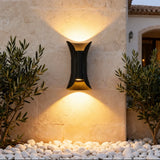 Applique da Esterno Doppia Luce LED Design Moderno in Metallo