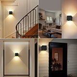 Applique Metal Cubo Nero Design Semplice