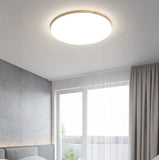 Plafoniera LED Nordica Circolare Ultra Sottile in Legno Massello