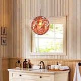 Lampadario a Sospensione Sfera Vetro Ondulato Moderno