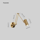 Lampada da Lettura Letto Oro per Regolabile