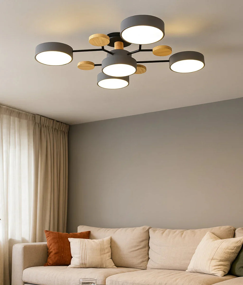 Plafoniera da soffitto dal design nordico a LED dimmerabile per soggiorno