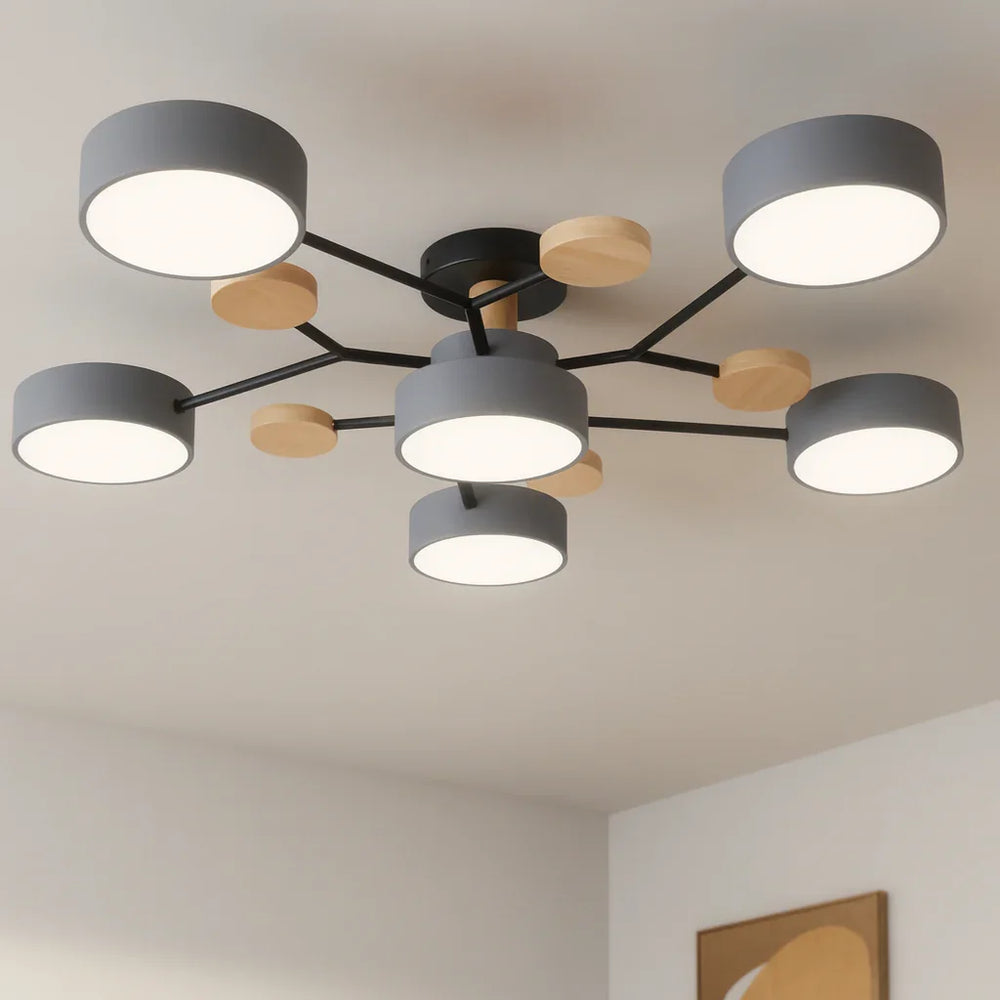 Plafoniera da soffitto dal design nordico a LED dimmerabile per soggiorno