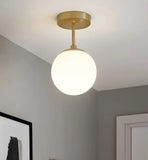 Plafoniera Sfera Vetro Led Design Moderno per Corridoio