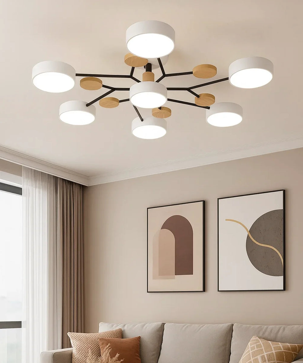 Plafoniera da soffitto dal design nordico a LED dimmerabile per soggiorno