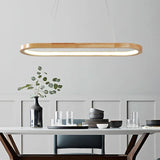 Lampadario di Legno Dimmerabile in Stile Nordico per Sala Pranzo