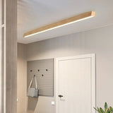 Plafoniera Lunga Led in Legno Stile Nordico per Corridoio