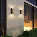 Applique da Esterno Doppia Luce LED Design Moderno in Metallo