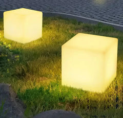 Lampada cubo da terra LED ricaricabile design moderno per balcone