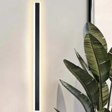 Applique da Esterno LED IP65 Lineare con Sensore in Metallo Nero Stile Minimal