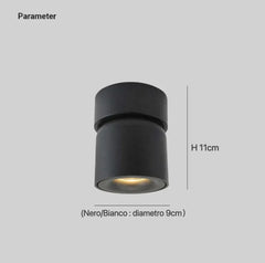 Faretto LED soffitto orientabile dal design moderno in metallo