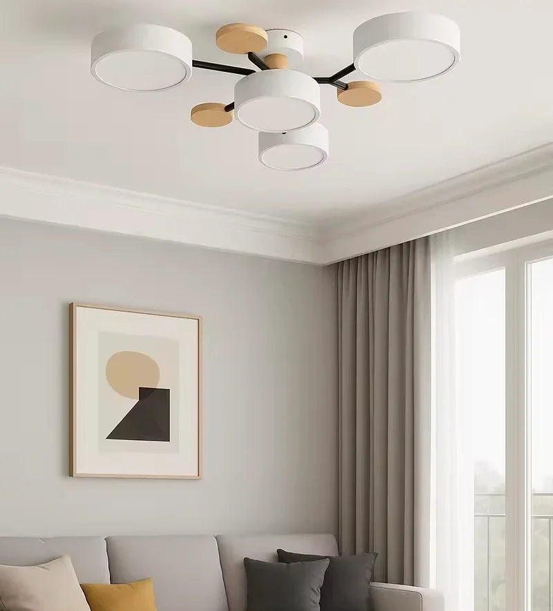 Plafoniera da soffitto dal design nordico a LED dimmerabile per soggiorno