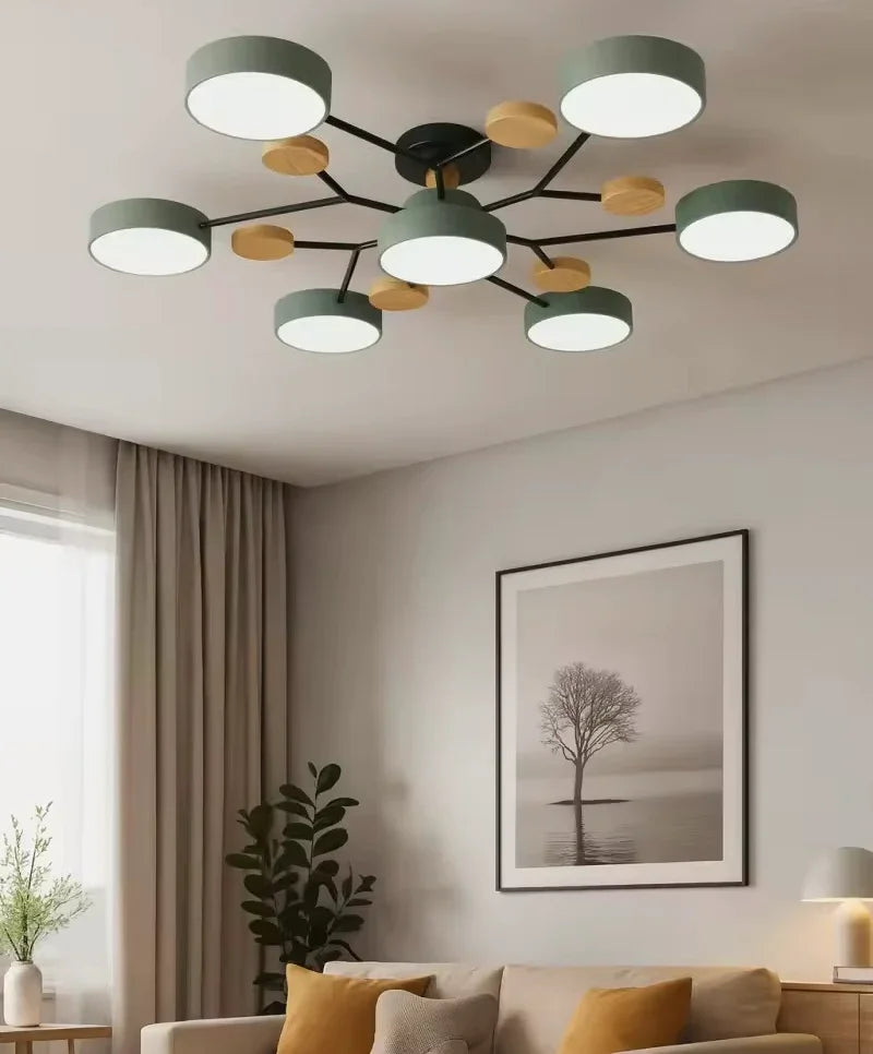 Plafoniera da soffitto dal design nordico a LED dimmerabile per soggiorno