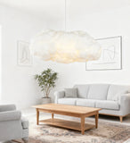 Lampadario a Forma di Nuvola Stile Nordico Bianco Altezza Regolabile per Soggiorno