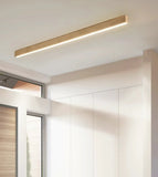 Plafoniera Lunga Led in Legno Stile Nordico per Corridoio