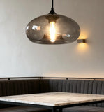 Lampadari Vetro Colorato LED Regolabili Stile Vintage per Sala Pranzo – Ø 28 cm, Luce Calda