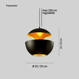 Lampadario Design Moderno Soffitto Altezza Regolabile in Metallo per Sala da Pranzo