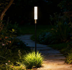 Luce decorativa da giardino solare in metallo dal design moderno