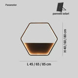 Applique Solare da Esterno Moderna in Metallo Nero