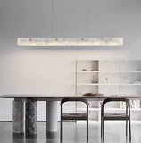 Lampadario Moderno in Marmo Dimmerabile Altezza Regolabile per Sala da Pranzo