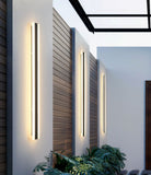 Applique da Esterno LED IP65 in Metallo Nero Lineare Stile Minimal