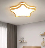 Plafoniera Led In Legno Massello Stella Per Cameretta Bambini – Ø 50 cm