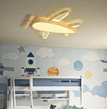 Plafoniera Legno a Forma di Aereo per Camera Bambini
