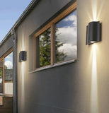 Applique da Esterno Led Doppia Luce Moderna Nero in Metallo