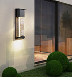 Applique Esterno Sensore Movimento Design Moderno LED Metallo Nero