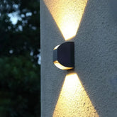 Applique Doppia Luce da Esterno LED in Metallo Design Moderno Nero