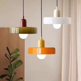 Lampadari in Vetro Colorati Stile Nordico con Altezza Regolabile per Comodino
