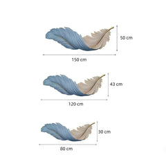 Applique decorativa a piuma dal design moderno con led e presa elettrica