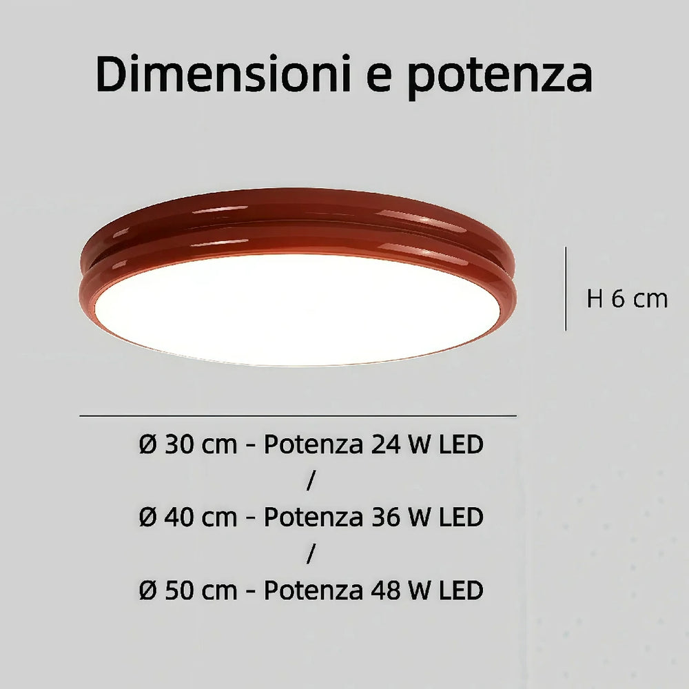 Plafoniera rotonda da soffitto stile nordico LED dimmerabile per camera da letto