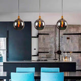 Lampadario Vintage Vetro LED Altezza Regolabile per Sala Pranzo – Luce Calda