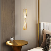 Elegante Lampadario in Cristallo Moderno a Spirale