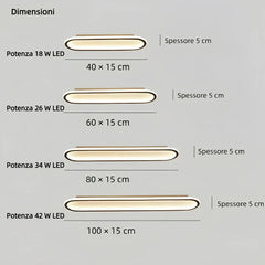 Plafoniera lunga a LED moderna per corridoio