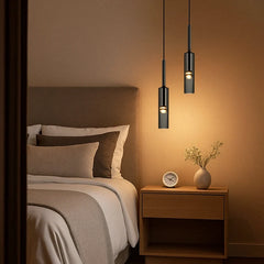 Lampadario a bottiglia in vetro LED altezza regolabile per comodino