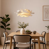 Lampadario fiore di design moderno con altezza regolabile per sala pranzo bianco