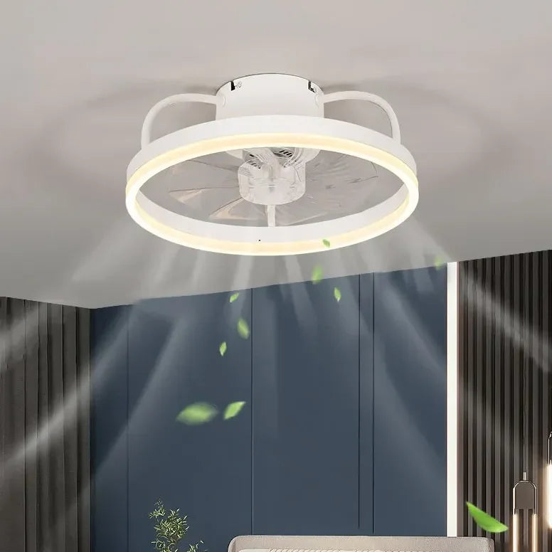 Ventilatore Bianco da Soffitto con Luce a Tre Colori
