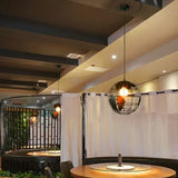 Lampadario Sala da Pranzo a Sfere Stile Industriale Nero