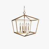 Lampadario Pendente Industriale Vintage Geometrico a Candelabro